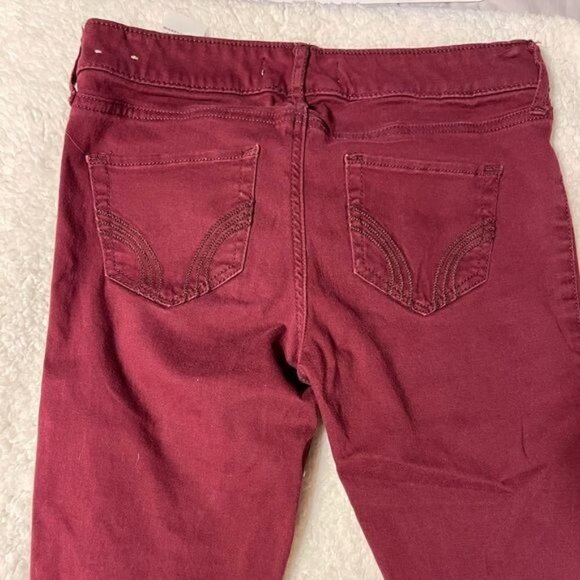Hollister Maroon Jeggings - Picture 5 of 8